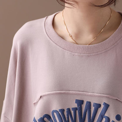 Cartoon Printed Pullover Loose Casual Sweatshirt