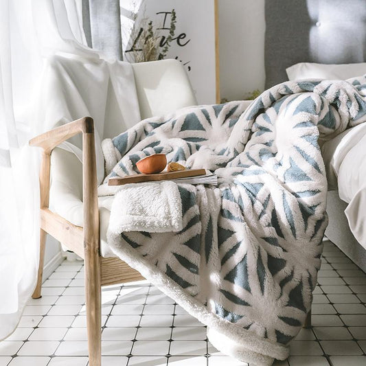 Cashmere Thick Winter Jacquard Warm Blanket