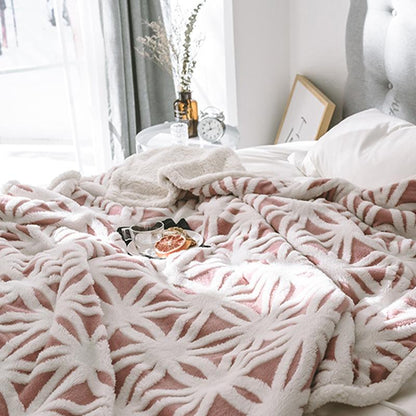 Cashmere Thick Winter Jacquard Warm Blanket