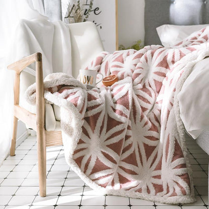 Cashmere Thick Winter Jacquard Warm Blanket