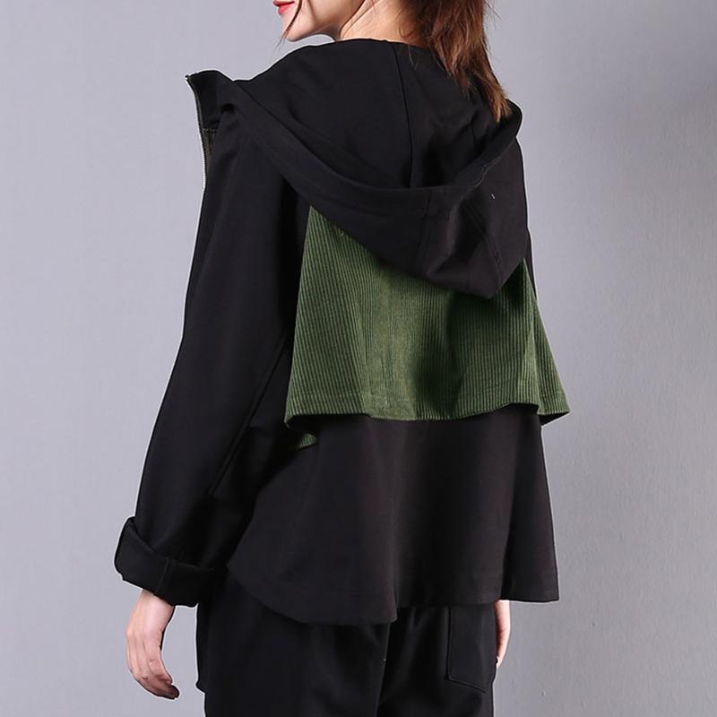 Buykud Casual And Comfortable Stitching Hooded Jacket