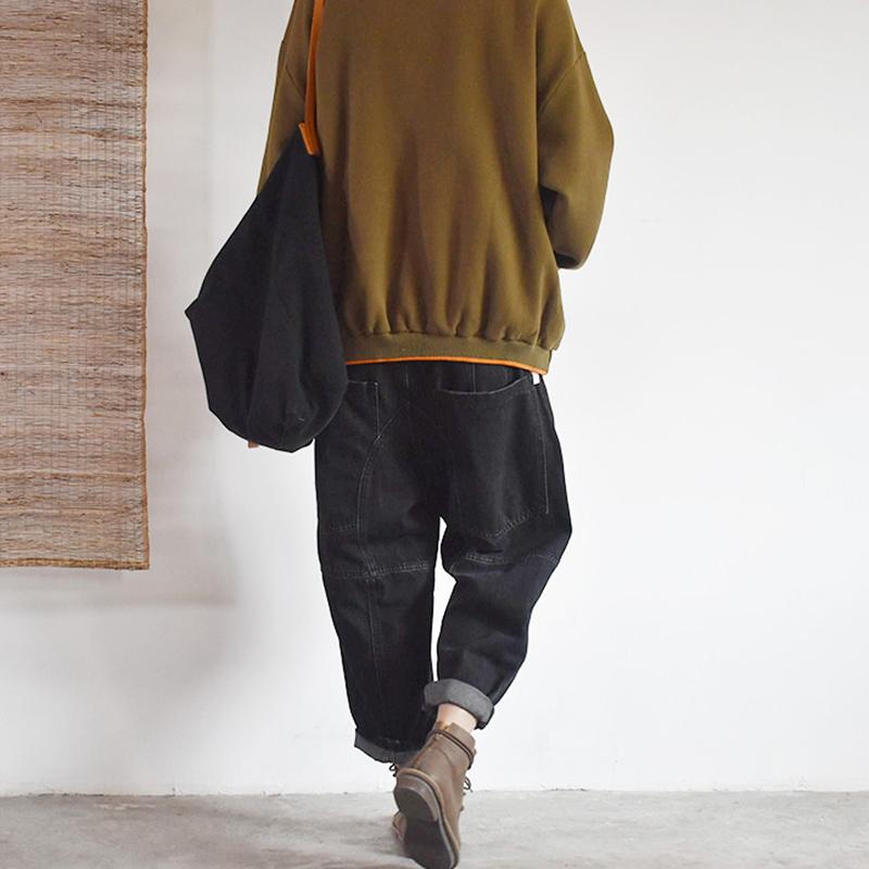 Casual Cartoon Dog Patchwork O-neck Sweatshirt