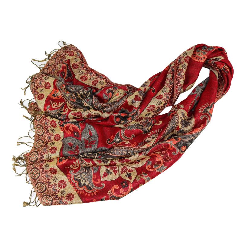 Casual Cashew Jacquard Warm Shawl