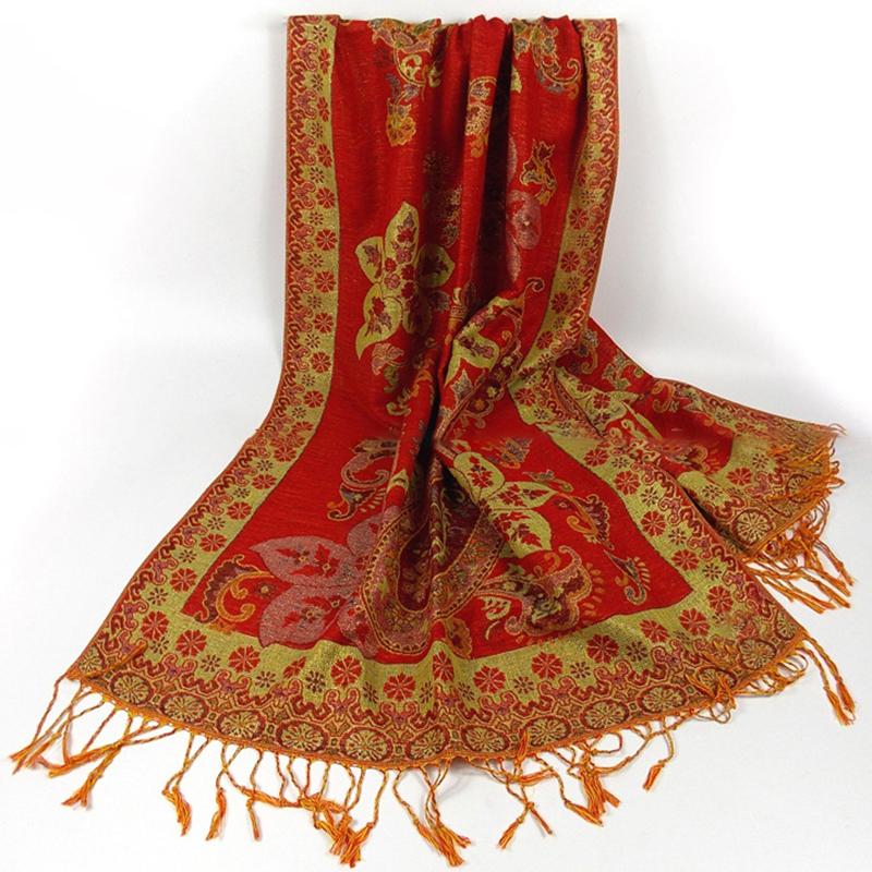 Casual Cashew Jacquard Warm Shawl