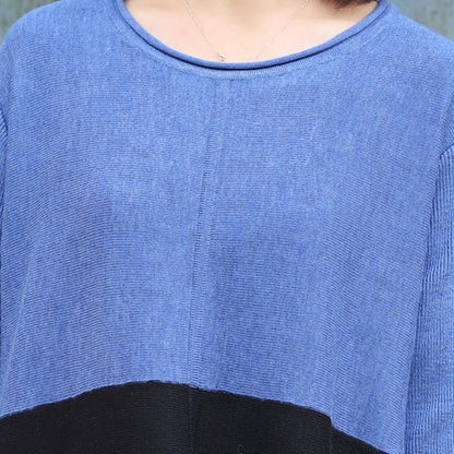 Casual Color Matching Loose Knit Dress