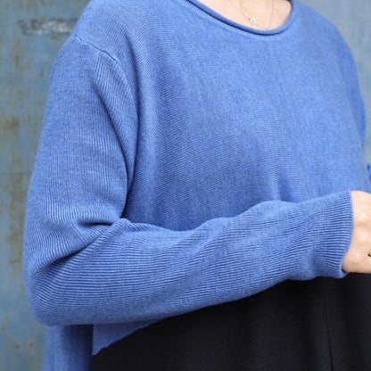 Casual Color Matching Loose Knit Dress