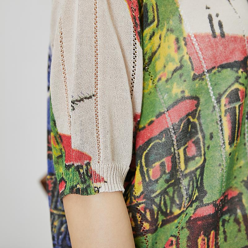 Casual Comfortable Printed Loose Knitting T-Shirt