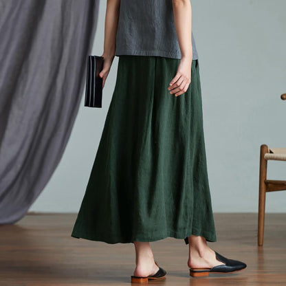 Casual Comfortable Split Hem Plus Size Skirt