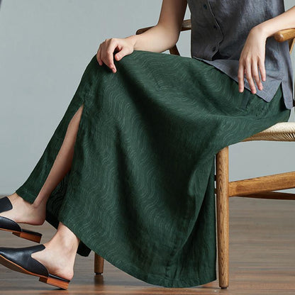 Casual Comfortable Split Hem Plus Size Skirt