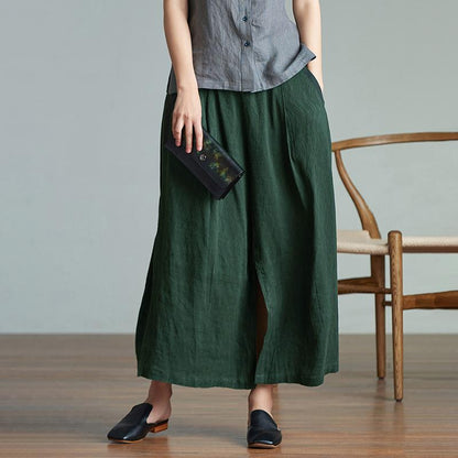 Casual Comfortable Split Hem Plus Size Skirt