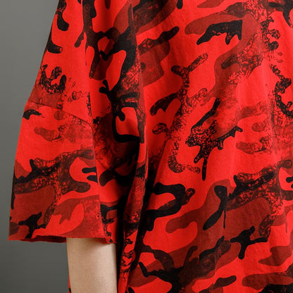 Casual Cotton Hooded Short Sleeve Blouse