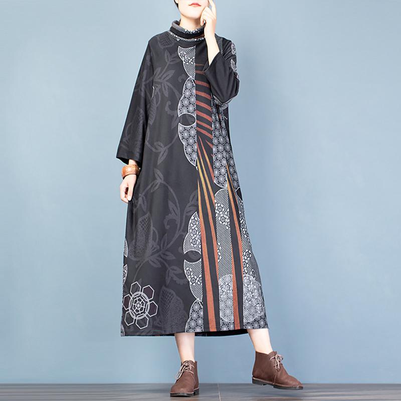 Buykud Casual Elegant Printed Soft Comfortable Dress