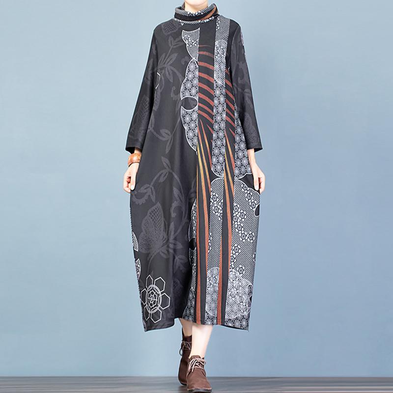 Buykud Casual Elegant Printed Soft Comfortable Dress