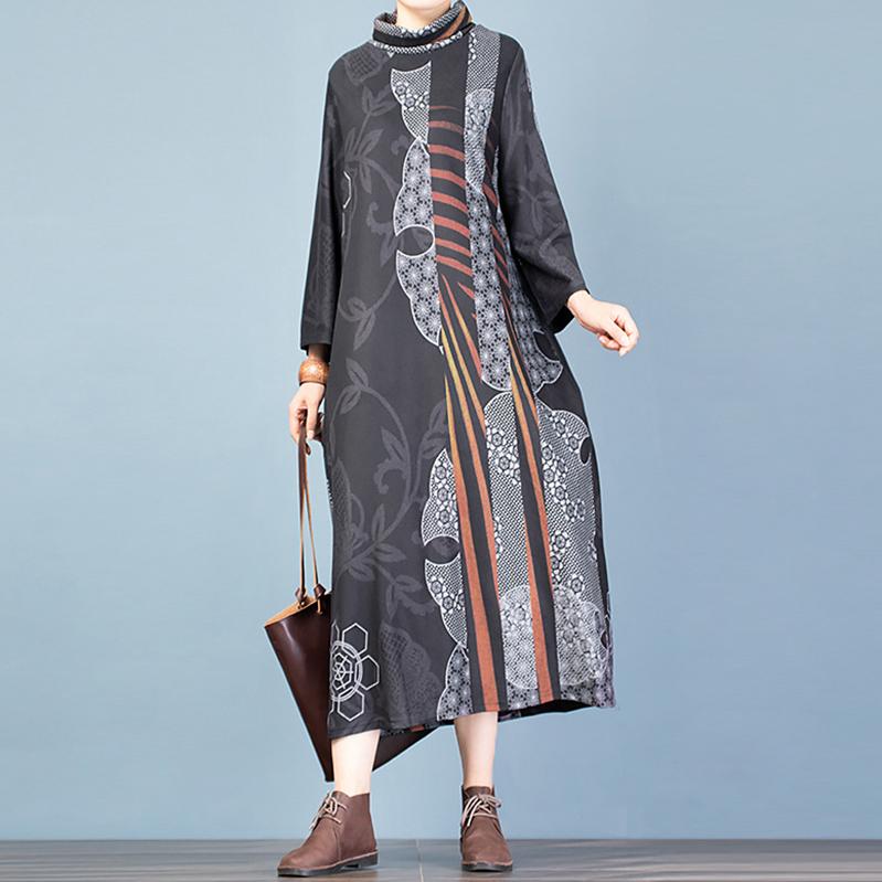 Buykud Casual Elegant Printed Soft Comfortable Dress