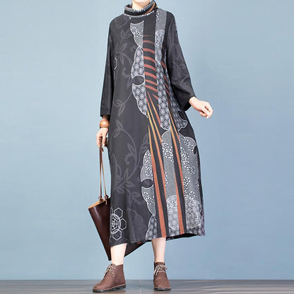 Buykud Casual Elegant Printed Soft Comfortable Dress
