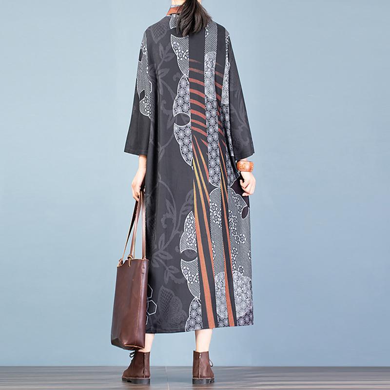 Buykud Casual Elegant Printed Soft Comfortable Dress