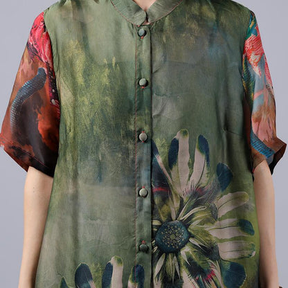 Casual Flower Printed Soft Two Piece Suit