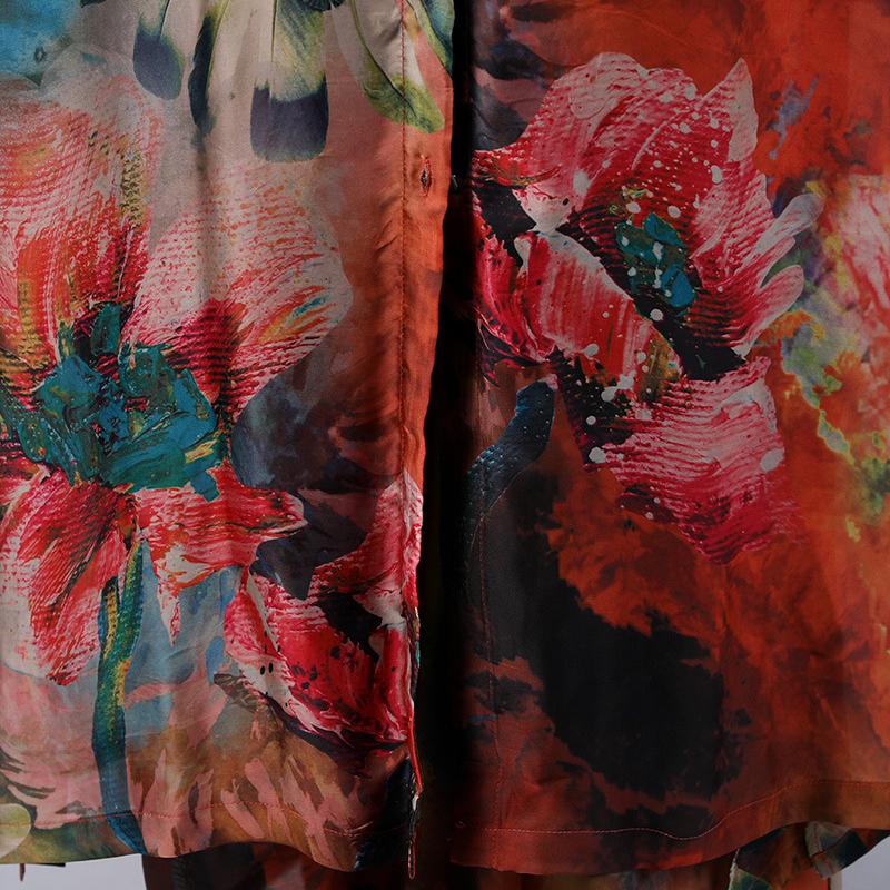 Casual Flower Printed Soft Two Piece Suit