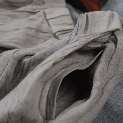 Casual Hand Dyed Linen Cross Pants