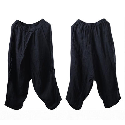 Casual Hand Dyed Linen Cross Pants