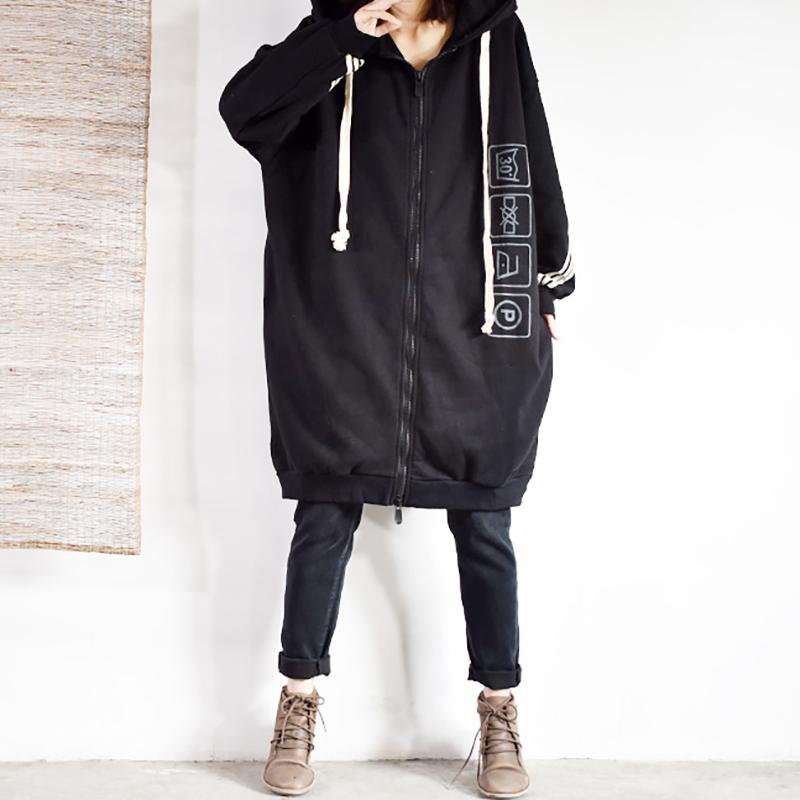 Casual Loose Printed Stripe Hooded Sweatshirt