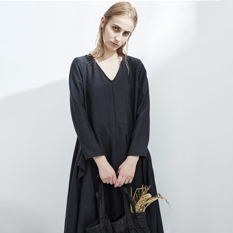 Casual Patchwork Elegant Comfort V-neck Dress