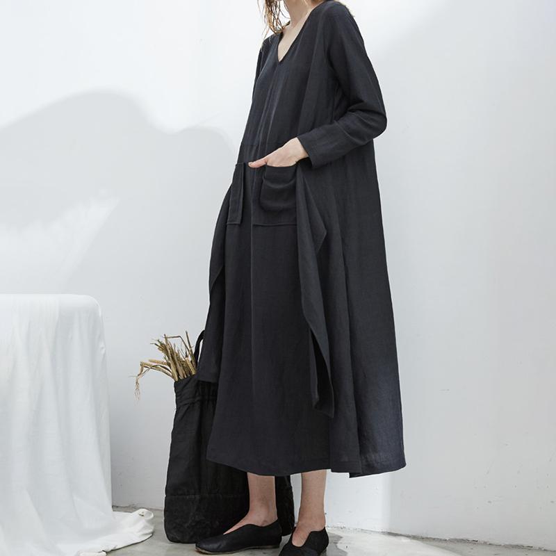 Casual Patchwork Elegant Comfort V-neck Dress