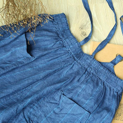 Casual Personality Vertical Stripe Loose Jumpsuit