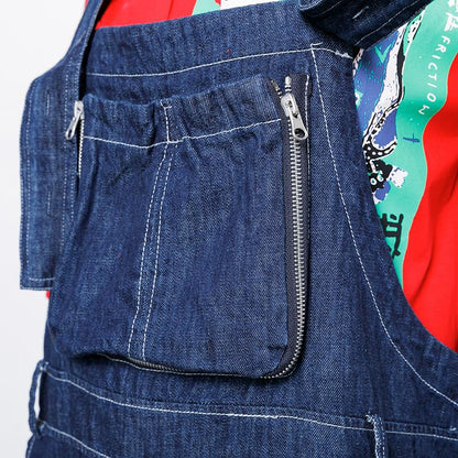 Casual Pockets Button Cotton Women Overalls