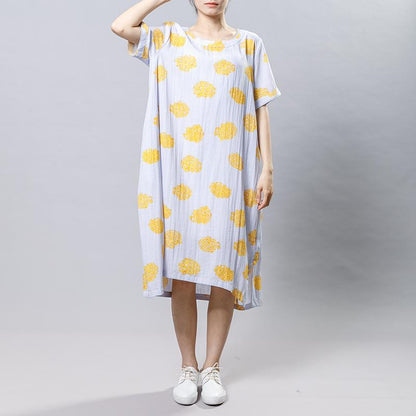 Casual Print Round Neck Short Sleeve Dress