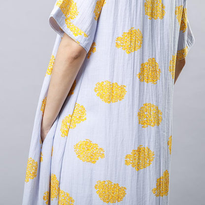 Casual Print Round Neck Short Sleeve Dress
