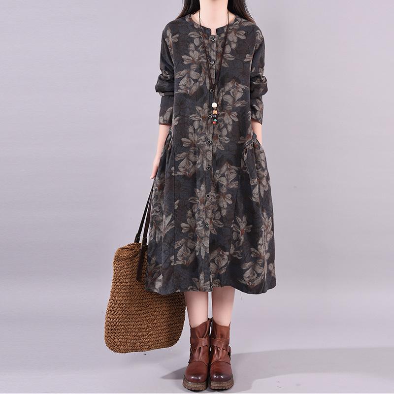 Casual Printed Elegant Loose Autumn Dress