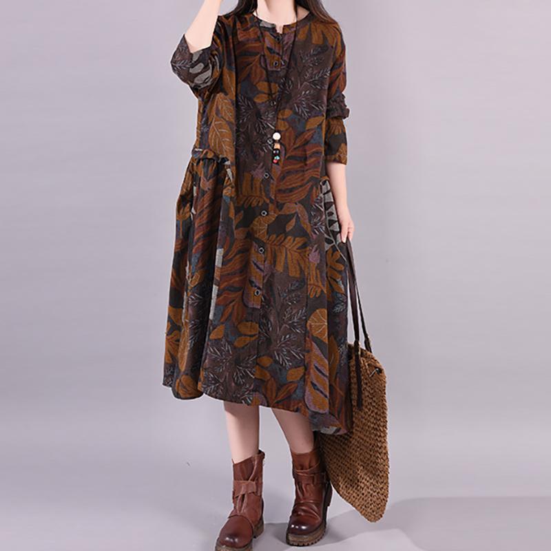 Casual Printed Elegant Loose Autumn Dress