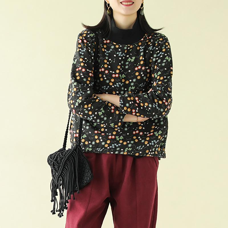 Casual Printed Plus Velvet Autumn Winter Sweatshirt