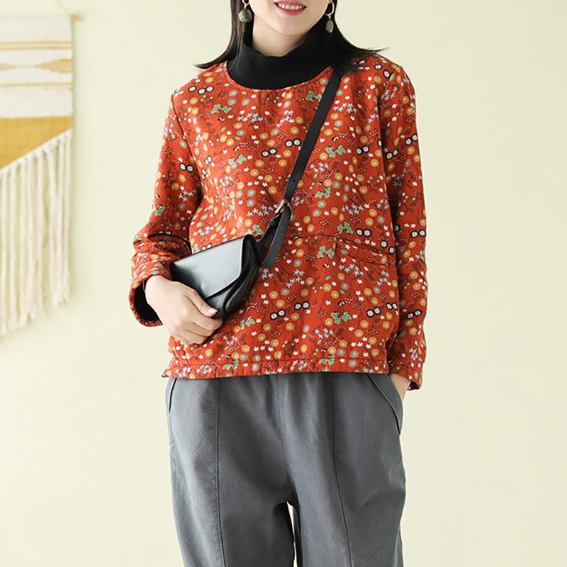Casual Printed Plus Velvet Autumn Winter Sweatshirt