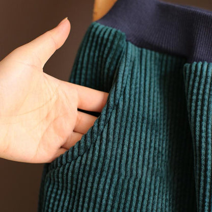 Casual Pure Color Corduroy Harem Pants