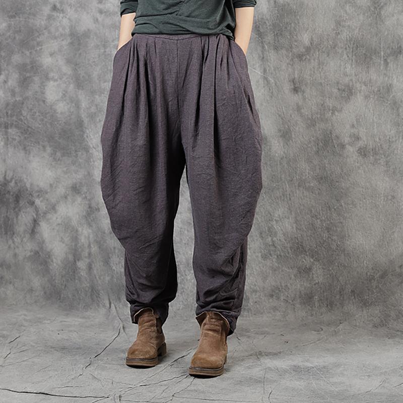 Casual Pure Color Drop-crotch Pants