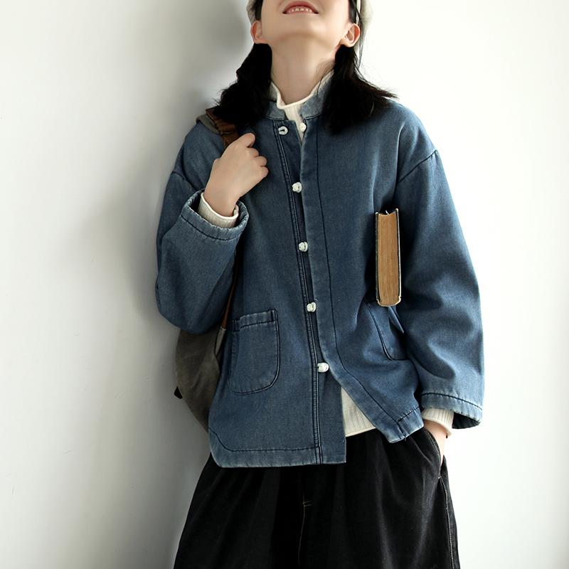 Casual Pure Color Plus Velvet Shirt Coat