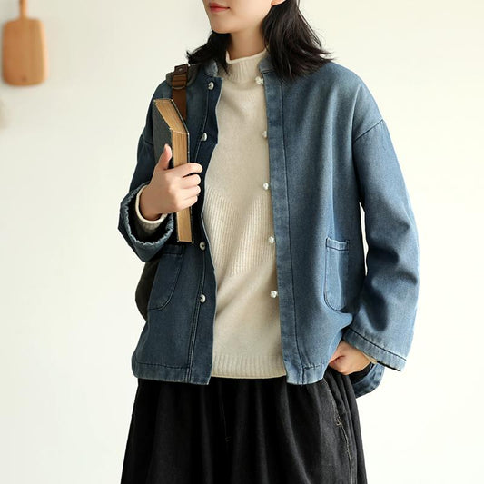 Casual Pure Color Plus Velvet Shirt Coat