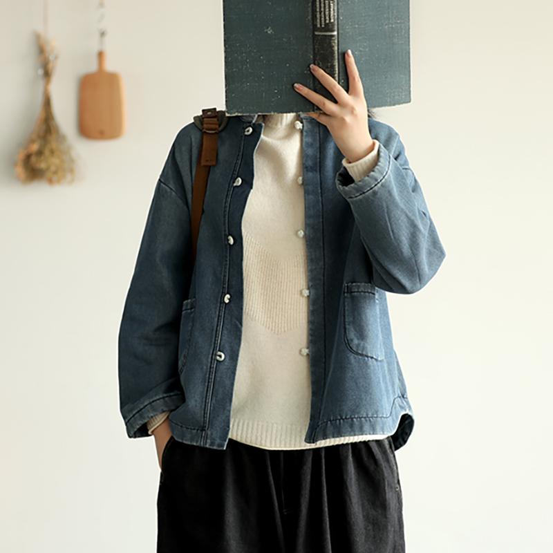 Casual Pure Color Plus Velvet Shirt Coat