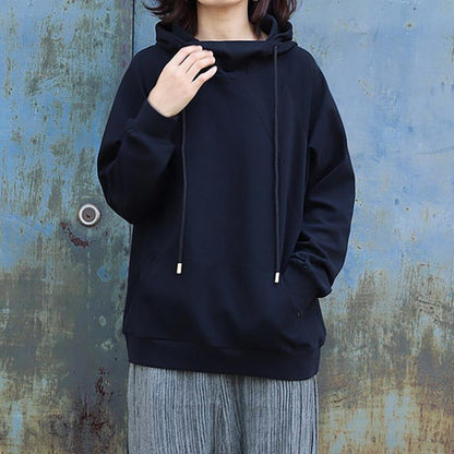 Casual Pure Color Thick Cotton Hoodie