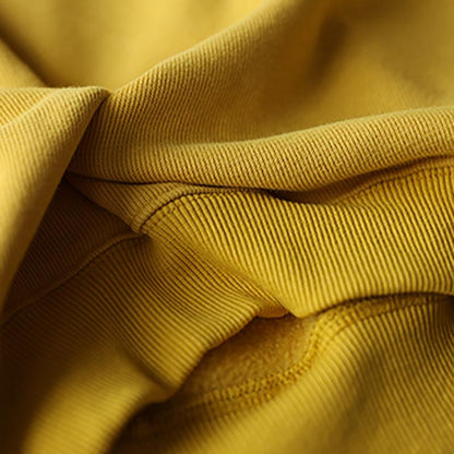 Casual Pure Color Wrinkle Fleece Sweatshirt