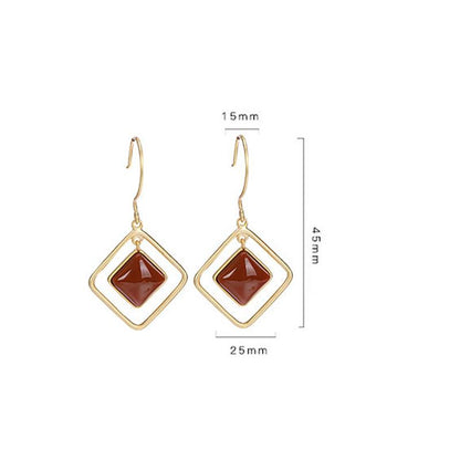Casual Retro Elegant Rhombus Earrings