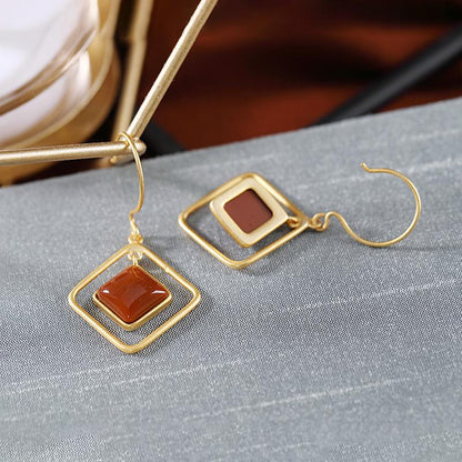 Casual Retro Elegant Rhombus Earrings