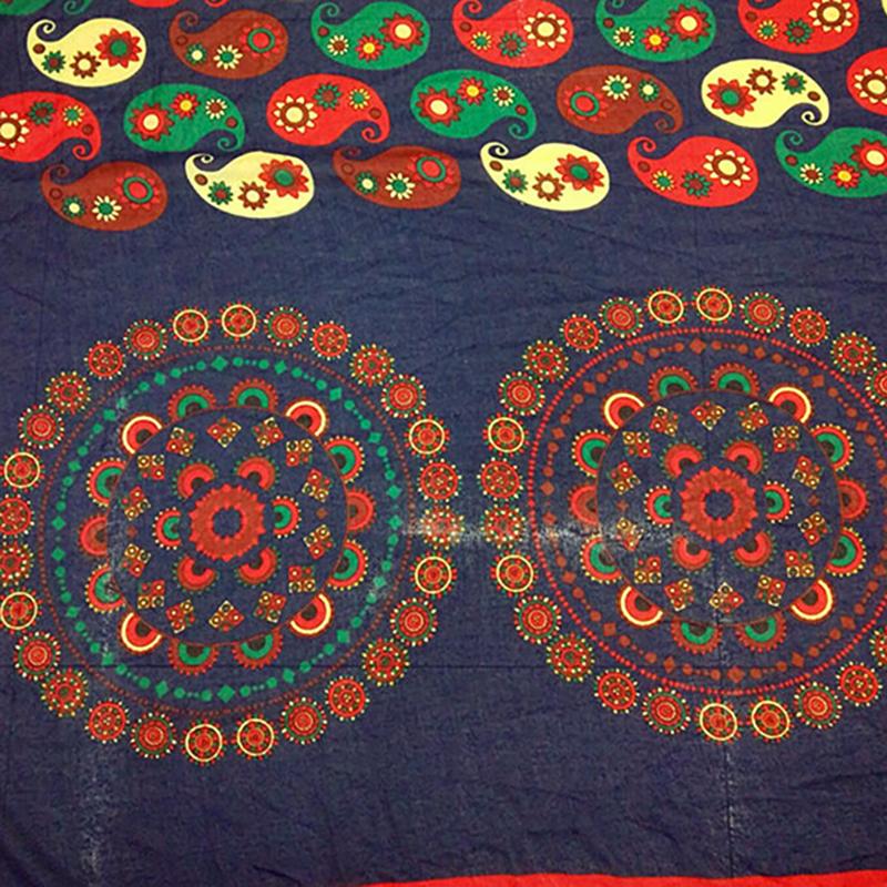 Casual Retro Sunscreen Burr Print Scarf