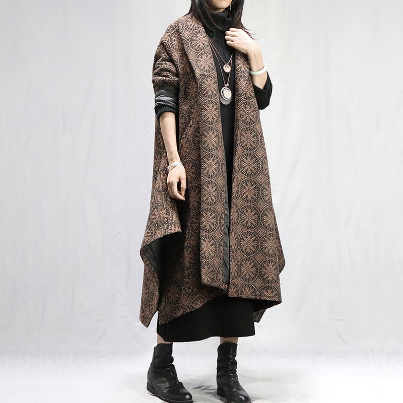 Casual Single Button Irregular Loose Woolen Coat