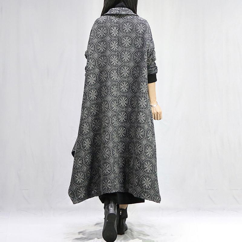 Casual Single Button Irregular Loose Woolen Coat