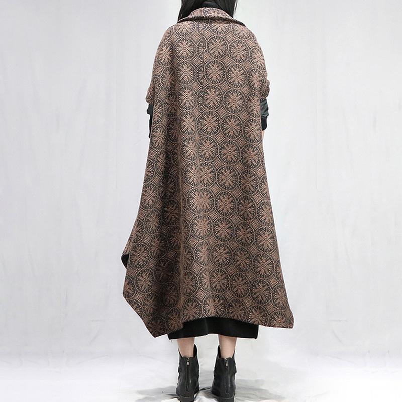 Casual Single Button Irregular Loose Woolen Coat