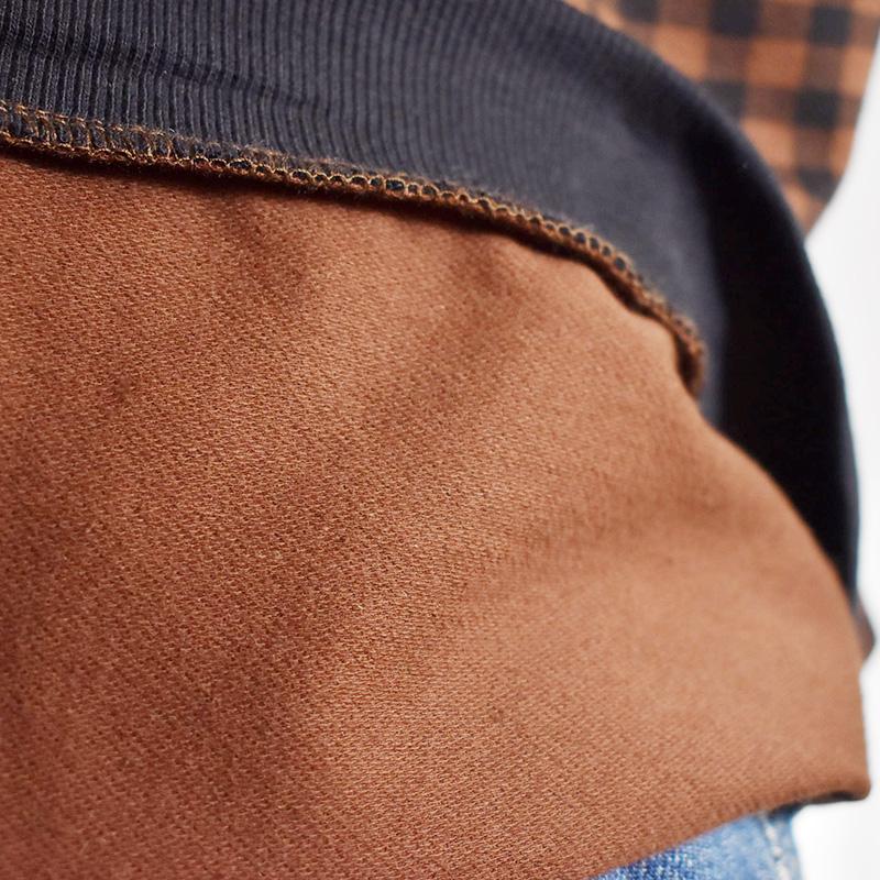 Casual Single Pocket Checks Sweatshirt