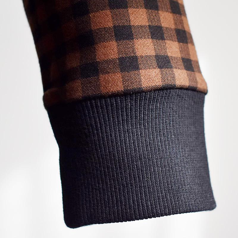 Casual Single Pocket Checks Sweatshirt